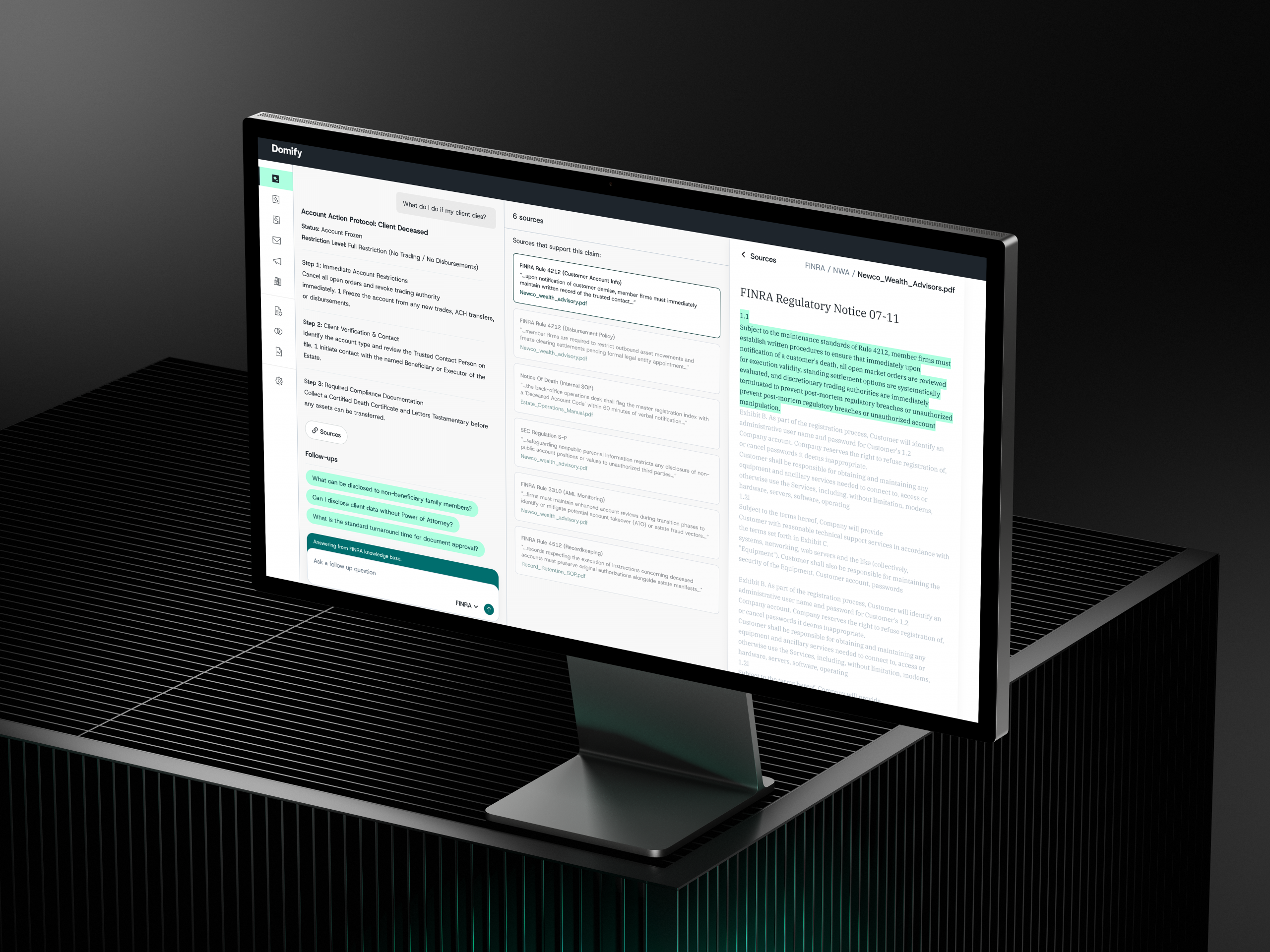 Compliance Copilot & Conversational AI UX for Wealth Management